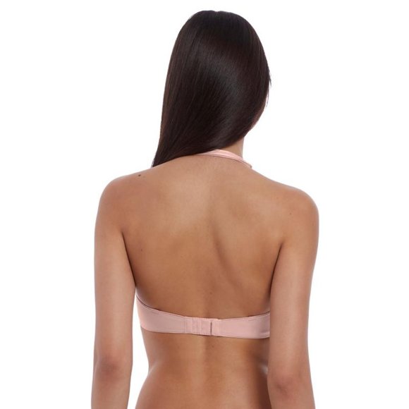 Wacoal BTemptd - BWowd Convertible Scalloped Push Up Bra Rose Smoke Pink Mult Sz - Picture 4 of 6